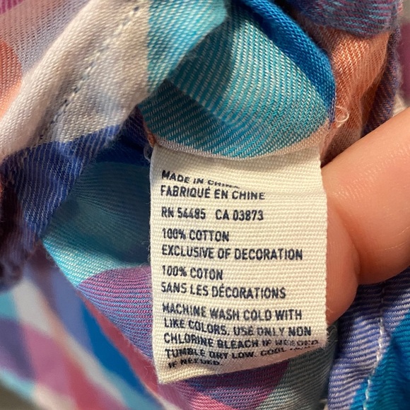 American Eagle Outfitters Multicolor Plaid ButtonUp Shirt 2012 Large 100% Cotton - Picture 6 of 7